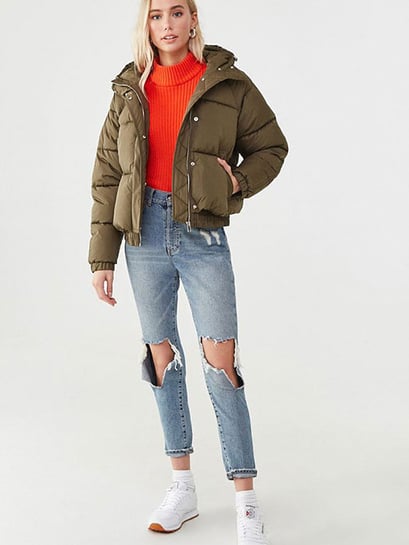 free people puffer jacket black