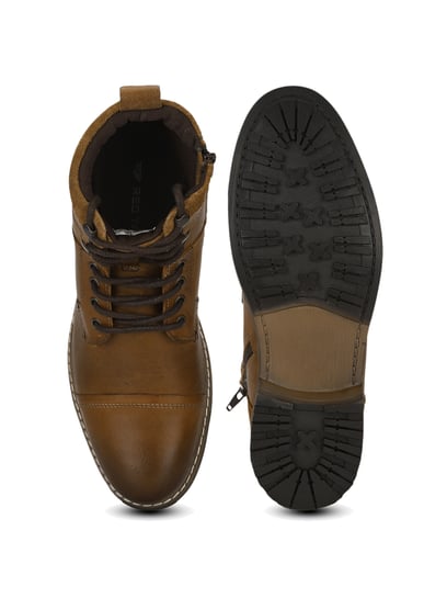 Red Tape Tan Derby Boots from Red Tape 