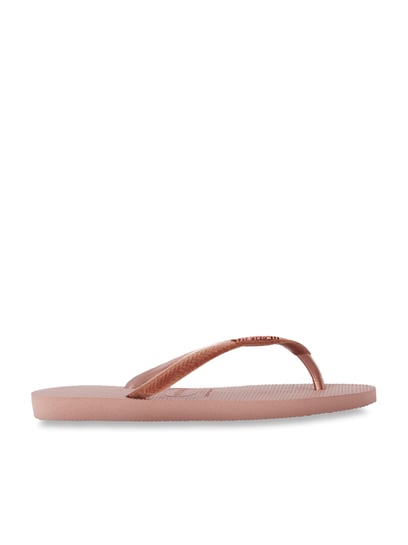 Buy Havaianas Slim Velvet Rose Gold Flip Flops for Women at Best