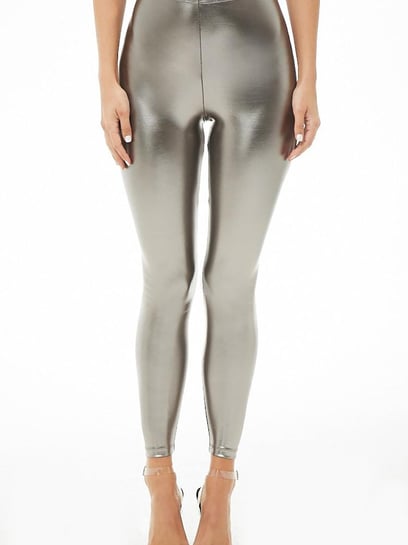 American Apparel Women's Metallic Legging, Silver, X-Small - Walmart.com