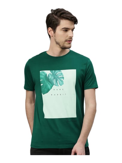 Buy Rare Rabbit Green Cotton Slim Fit 