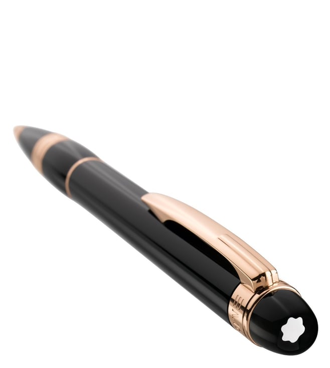 Buy Montblanc Black & Rose Gold Starwalker Resin Ballpoint Pen Online