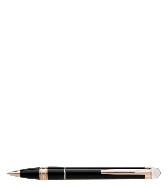 Buy Montblanc Black & Rose Gold Starwalker Resin Ballpoint Pen Online