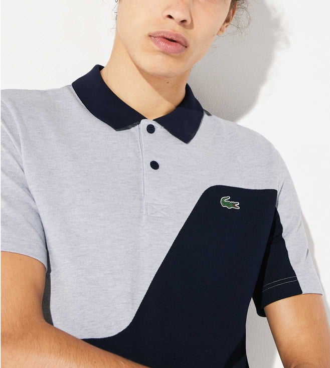 Buy Lacoste Sport TwoTone Breathable Pique Golf Polo TShirt for Men Online Tata CLiQ Luxury