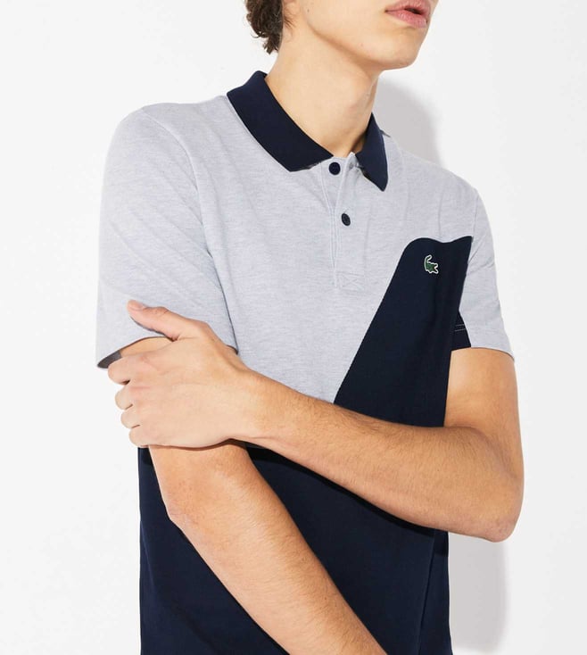 Buy Lacoste Sport TwoTone Breathable Pique Golf Polo TShirt for Men Online Tata CLiQ Luxury