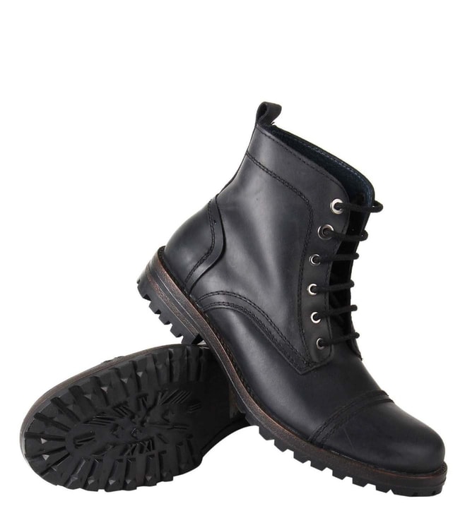 steve madden black leather boots