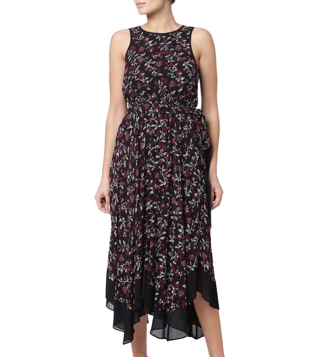 Buy MICHAEL Michael Kors Black & Maroon Flare Fit Dress for Women Online @  Tata CLiQ Luxury