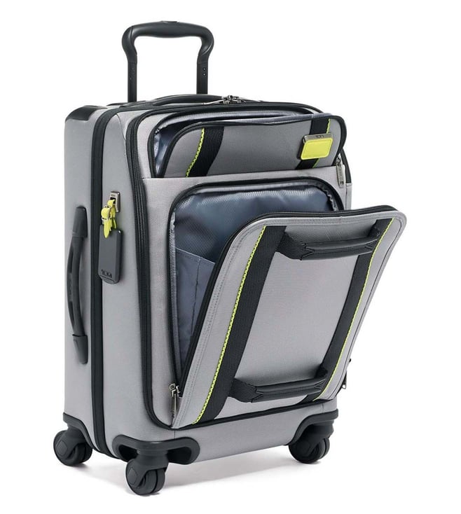 Buy Tumi Grey & Bright Lime Merge Small Cabin Trolley Online @ Tata ...