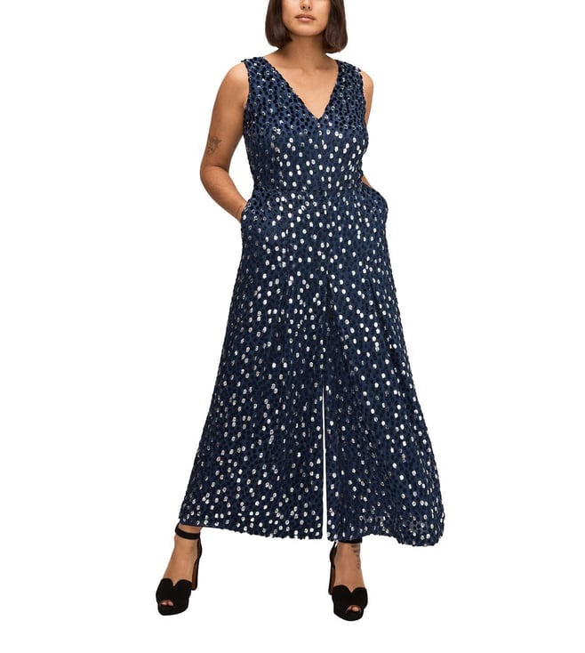 Buy Kate Spade Scatter Dot Velvet Below Knee Jumpsuit for Women Online @  Tata CLiQ Luxury