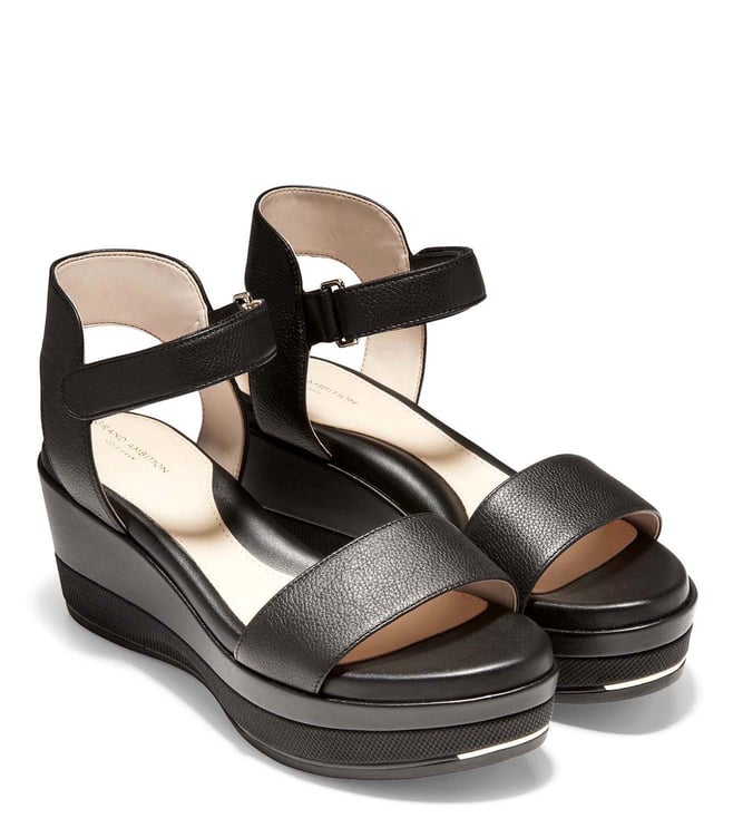 cole haan black wedges