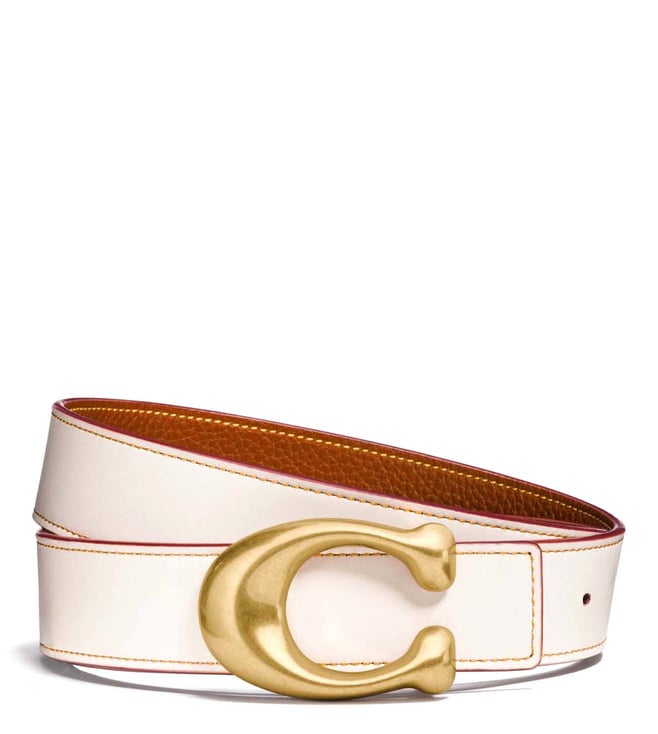 white coach belt