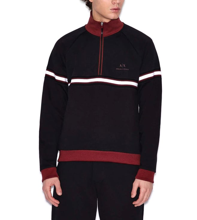 Buy Armani Exchange Black Classic Fit Sweatshirt for Men Online @ Tata CLiQ  Luxury