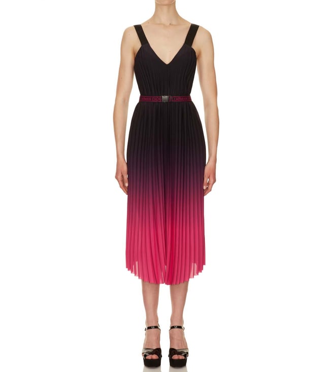 Buy Armani Exchange Black & Fuchsia Regular Fit Dress for Women Online @  Tata CLiQ Luxury