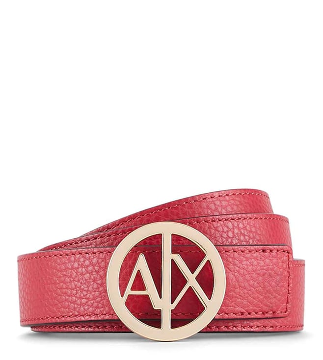 Buy Armani Exchange Royal Red & Black Leather Reversible Belt for Women  Online @ Tata CLiQ Luxury