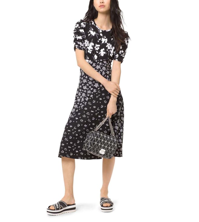 Buy MICHAEL Michael Kors Black & White Regular Fit Dress for Women Online @  Tata CLiQ Luxury