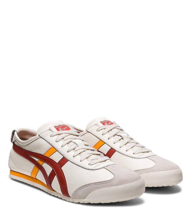 Buy Onitsuka Tiger Cream & Spice Latte MEXICO 66 Unisex Sneakers for ...