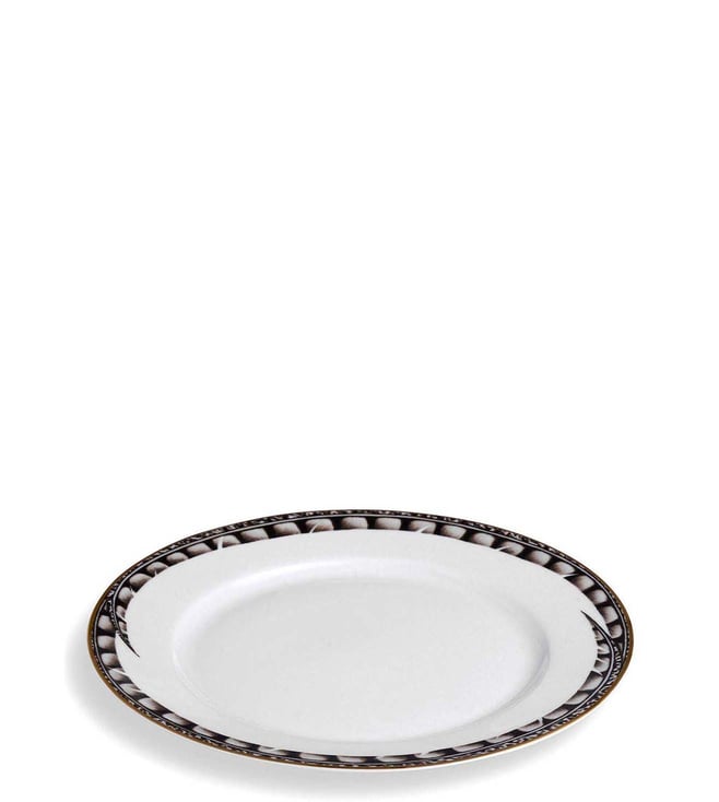 Buy Ralph Lauren White Brown Ceramic 26.8 cm Carolyn Dinner Plate Online Tata CLiQ Luxury