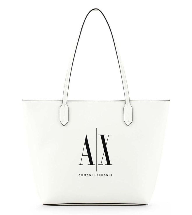 Buy Armani Exchange Bianco Large Logo Shoulder Bag for Women Online @ Tata  CLiQ Luxury