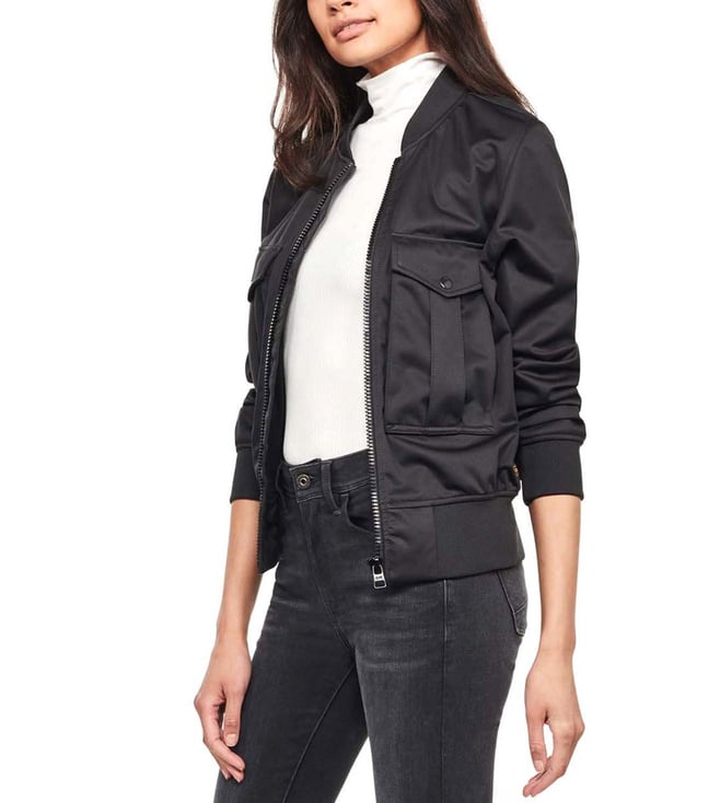 Buy GStar RAW Dark Black Rovic Slim Fit Jacket for Women Online Tata CLiQ Luxury