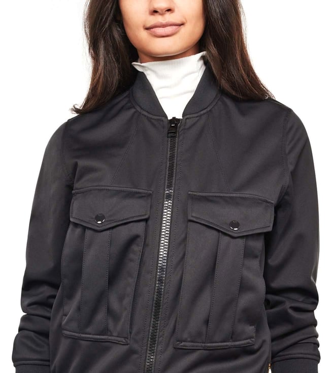 Buy GStar RAW Dark Black Rovic Slim Fit Jacket for Women Online Tata CLiQ Luxury