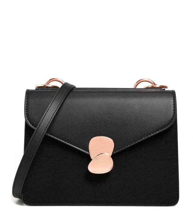 Charles & Keith Black Ribbon Shoulder Bag