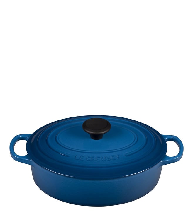 Buy Le Creuset Oval Casserole 27cm-Marseille Blue (Gift) Online