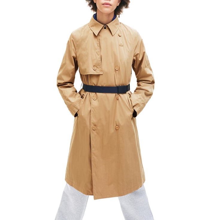 søster parti kæde Buy Lacoste Beige Contrast Belt Trench Regular Fit Jacket for Women Online  @ Tata CLiQ Luxury