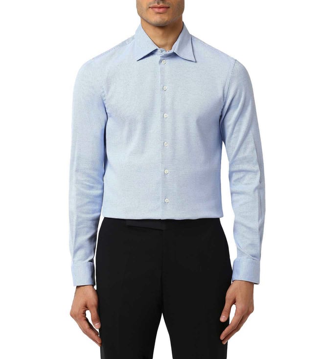 Buy Emporio Armani Fancy Azure Slim Fit Shirt for Men Online @ Tata CLiQ  Luxury