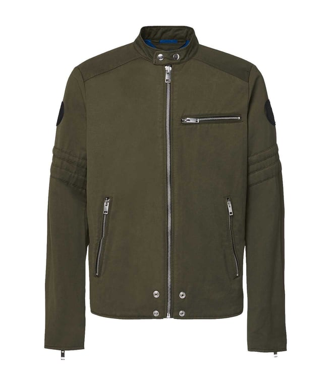 Buy Diesel Military Green J Glory Giacca Regular Fit Logo Jacket for Men Online Tata CLiQ Luxury