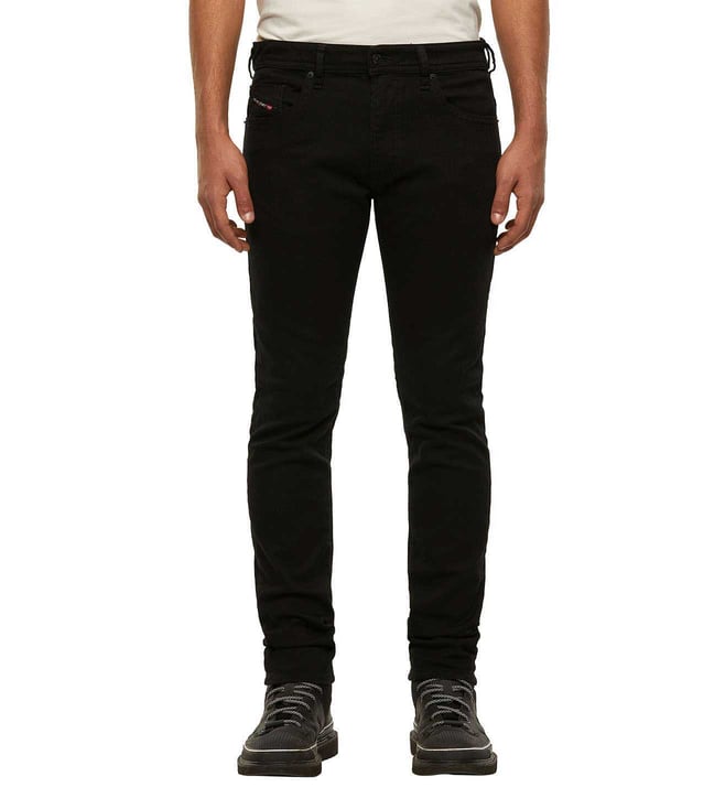 diesel thommer slim skinny jeans black