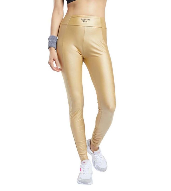 Buy Reebok Black Slim Fit Shiny Tights for Women Online @ Tata CLiQ