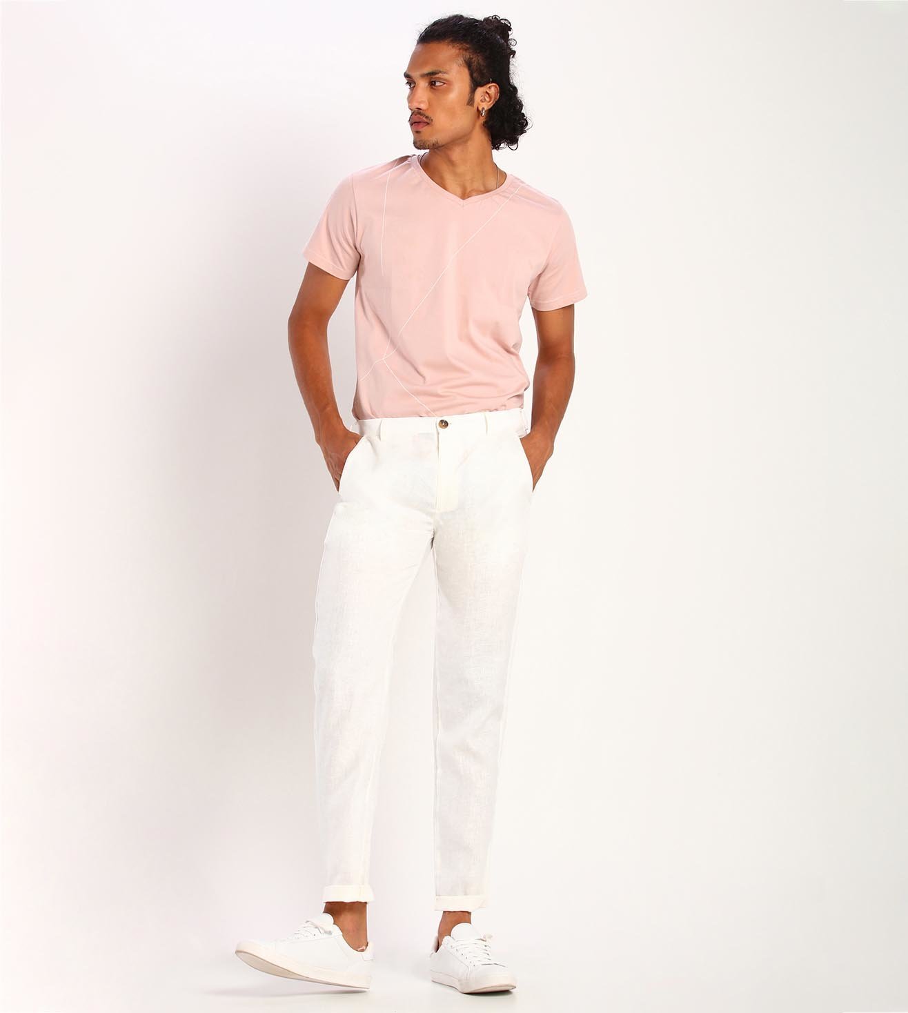 Buy SNOB White Linen Toco Trousers only 