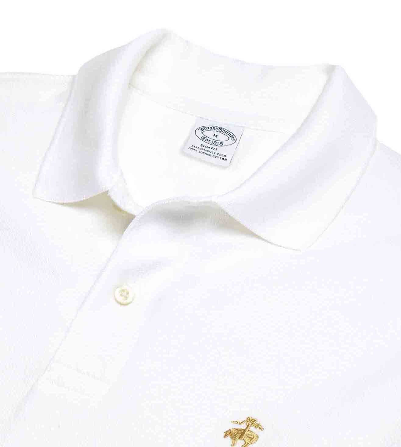 brooks brothers white polo shirt