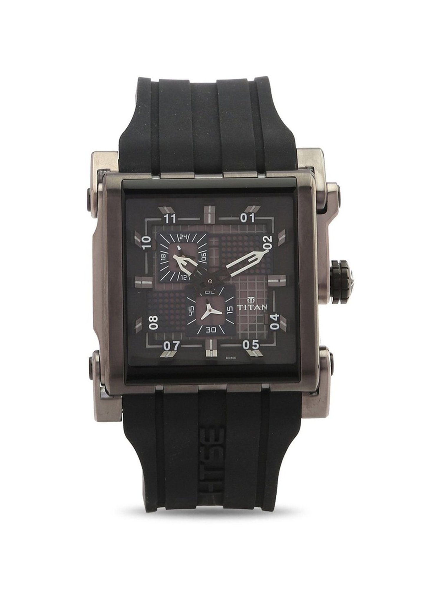 Titan Ladies Solar Quartz Sport Watch with charcoal grey dial #2526QL01