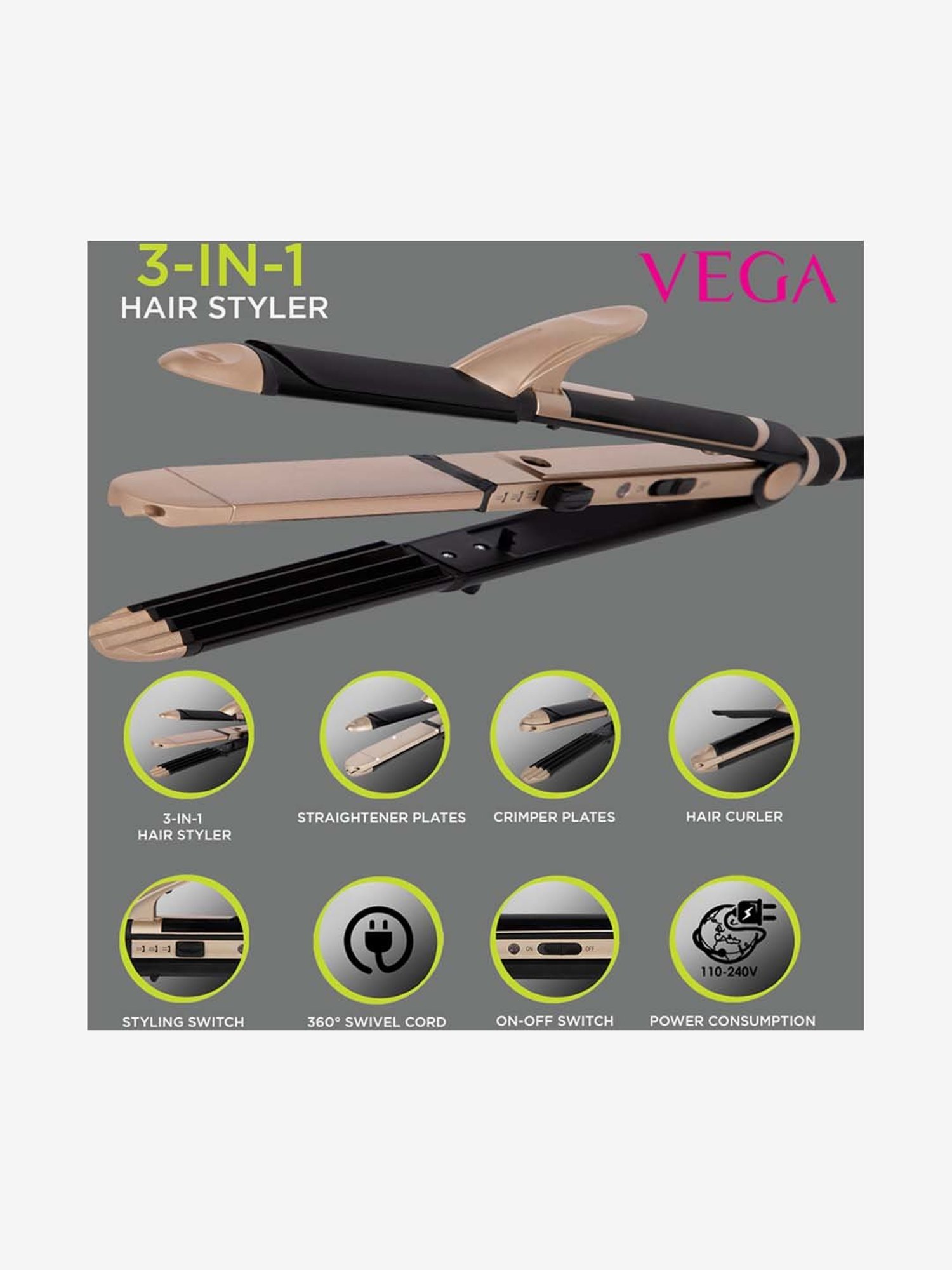 vega 3 in 1 hair styler price