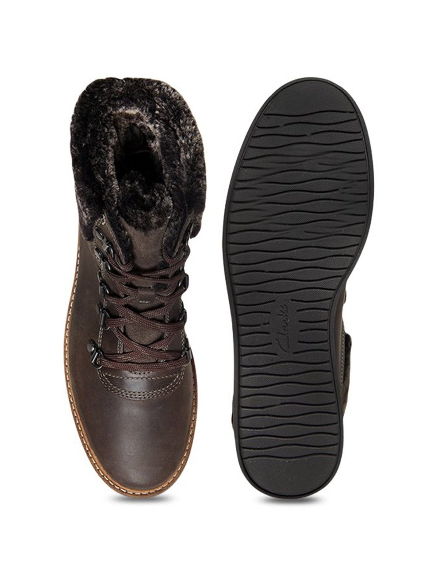 Glick Clarmont Dark Brown Snow Boots for at Best Price @ Tata CLiQ