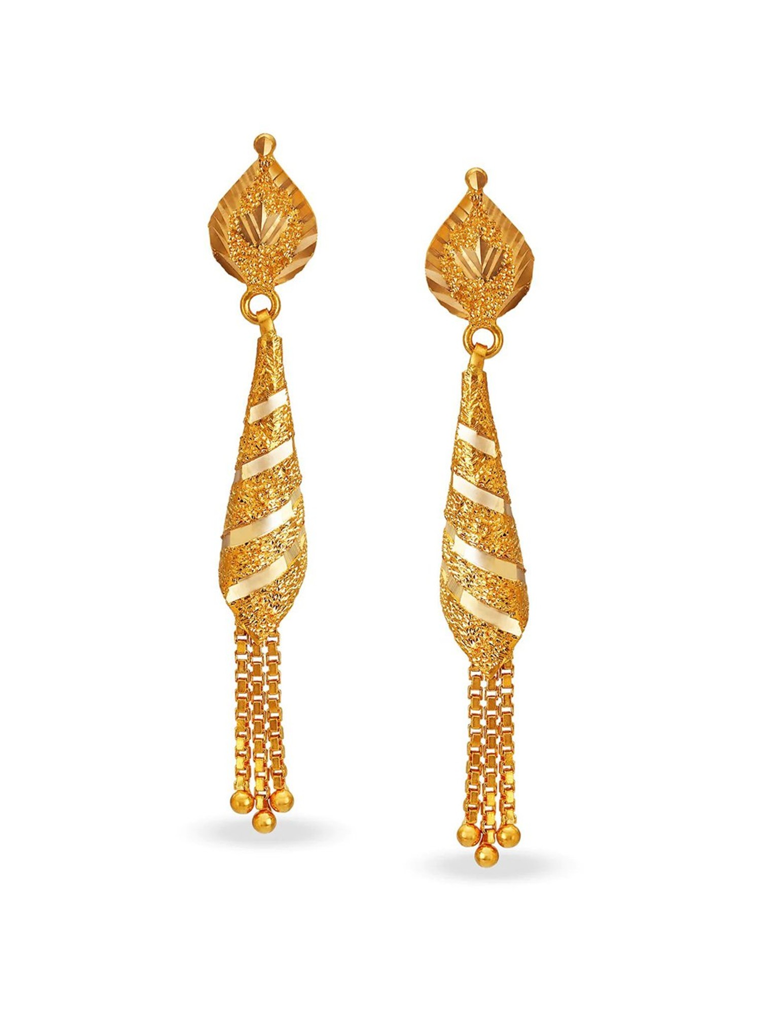 Tanishq Golden Earrings