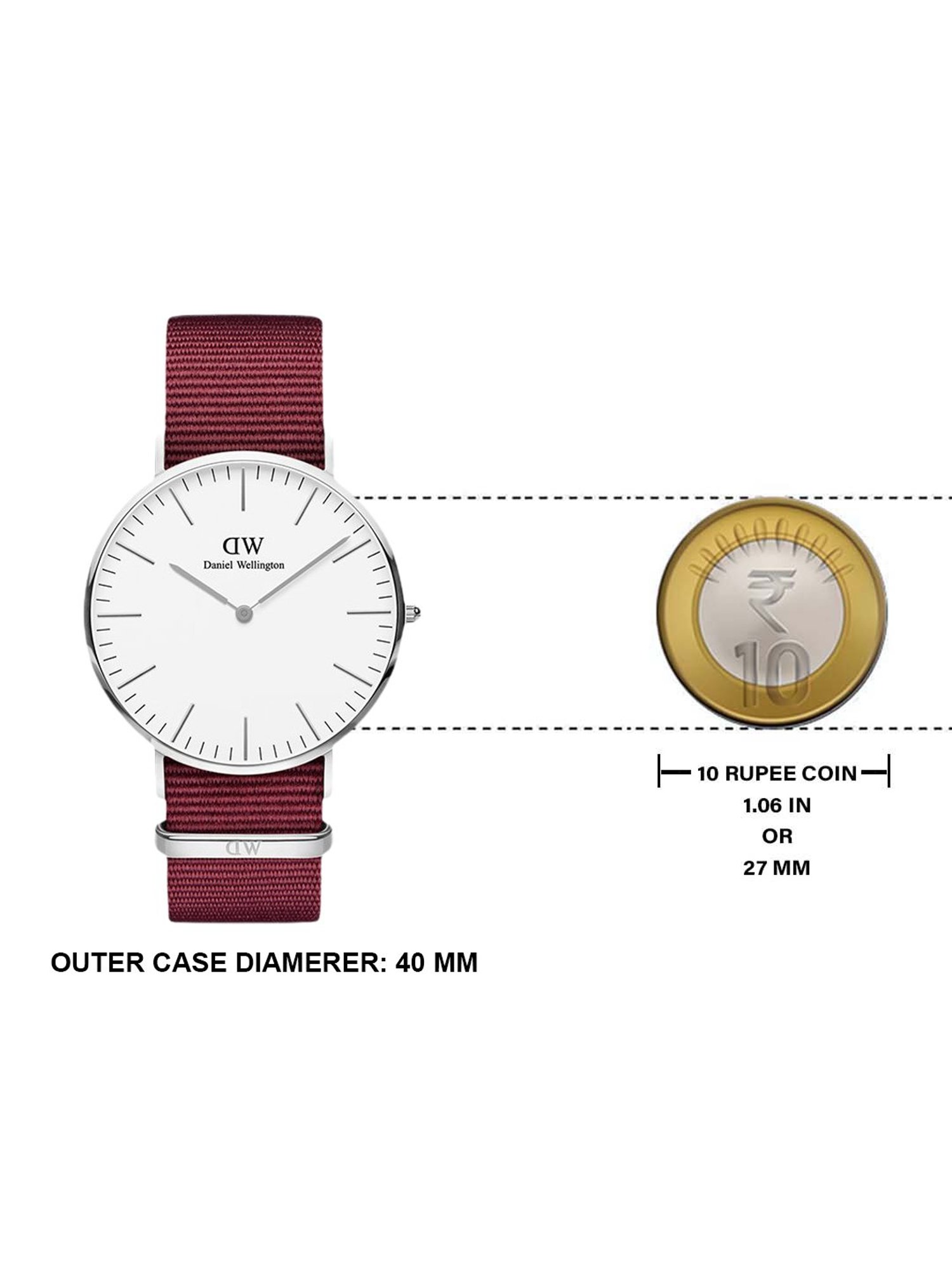 Daniel wellington clearance maroon