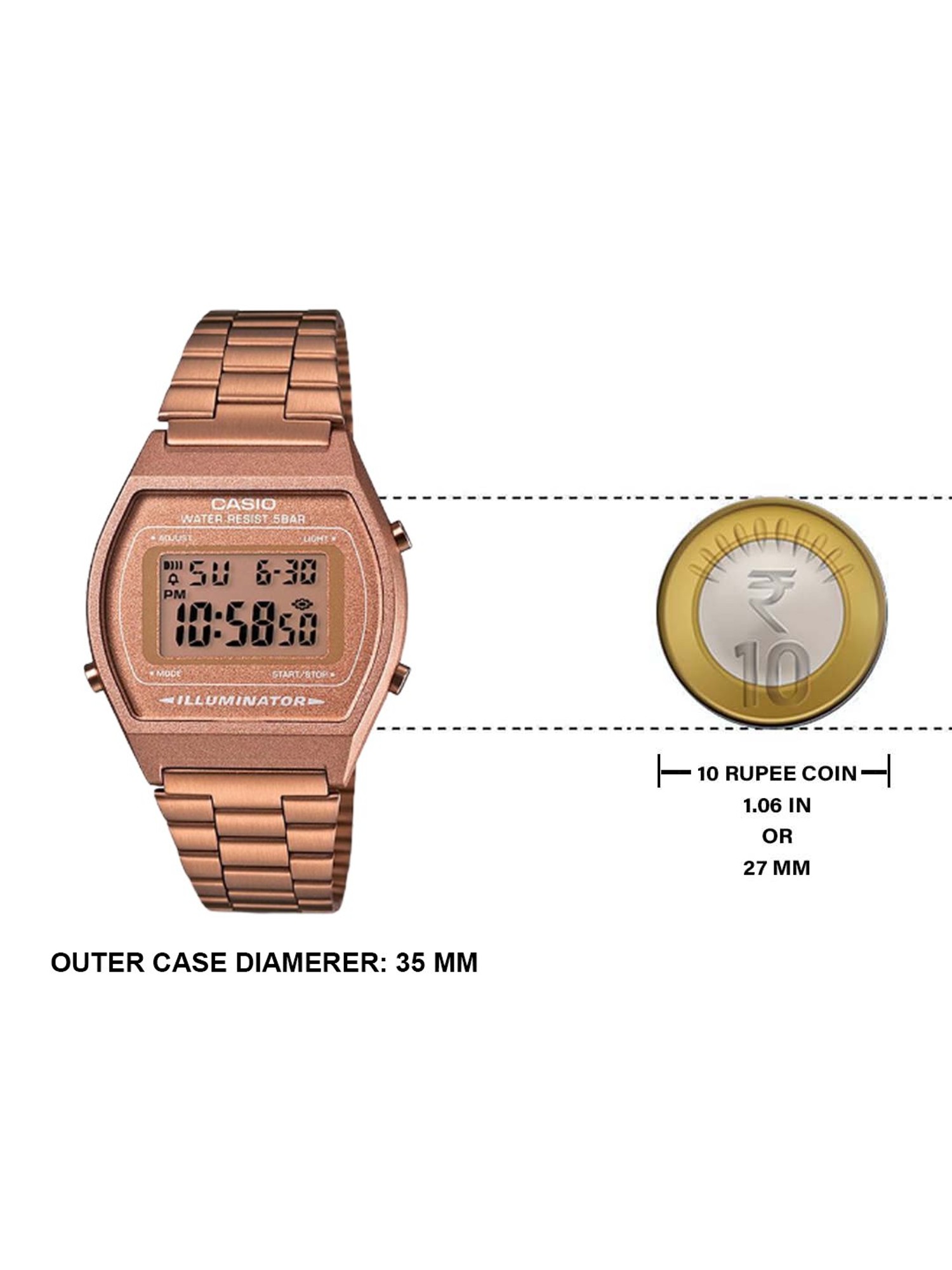 Buy Casio B640Wc-5Adf Vintage Unisex Digital Watch At Best Price @ Tata Cliq