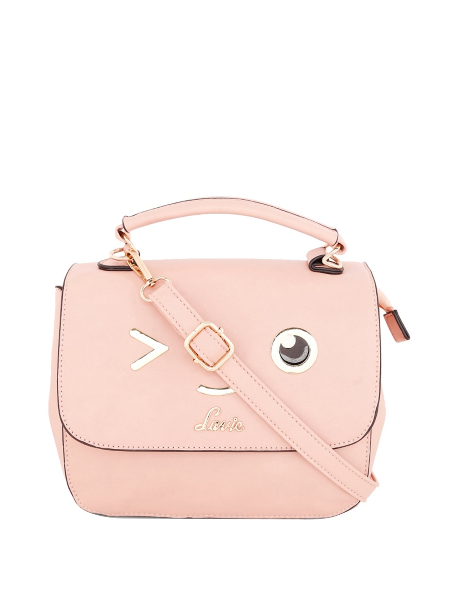 Buy Lavie Memantine Pink Solid Handbag For Women At Best Price