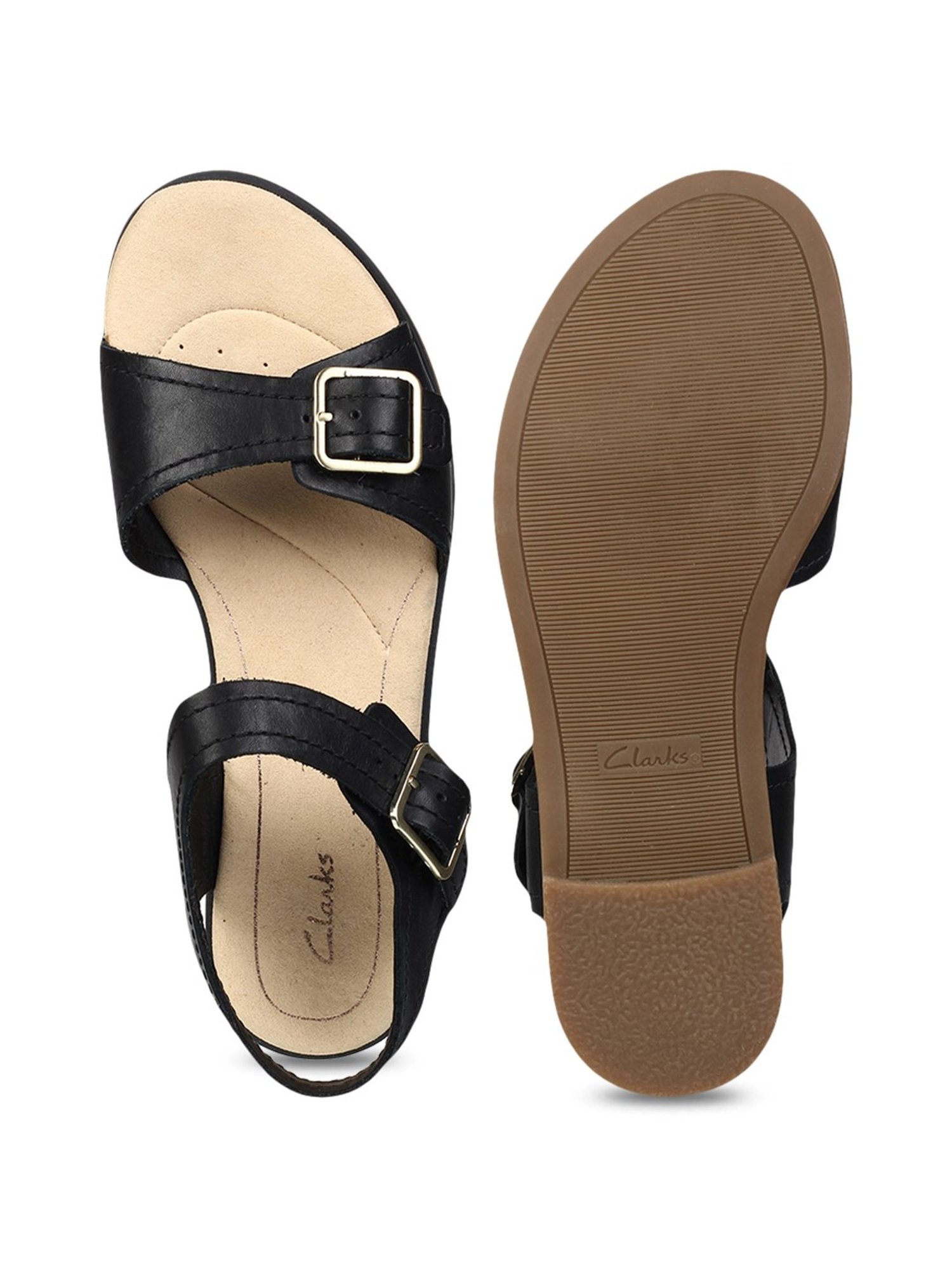 Buy Clarks Bay Primrose Black Ankle Strap Sandals for Women at Best Price Tata CLiQ