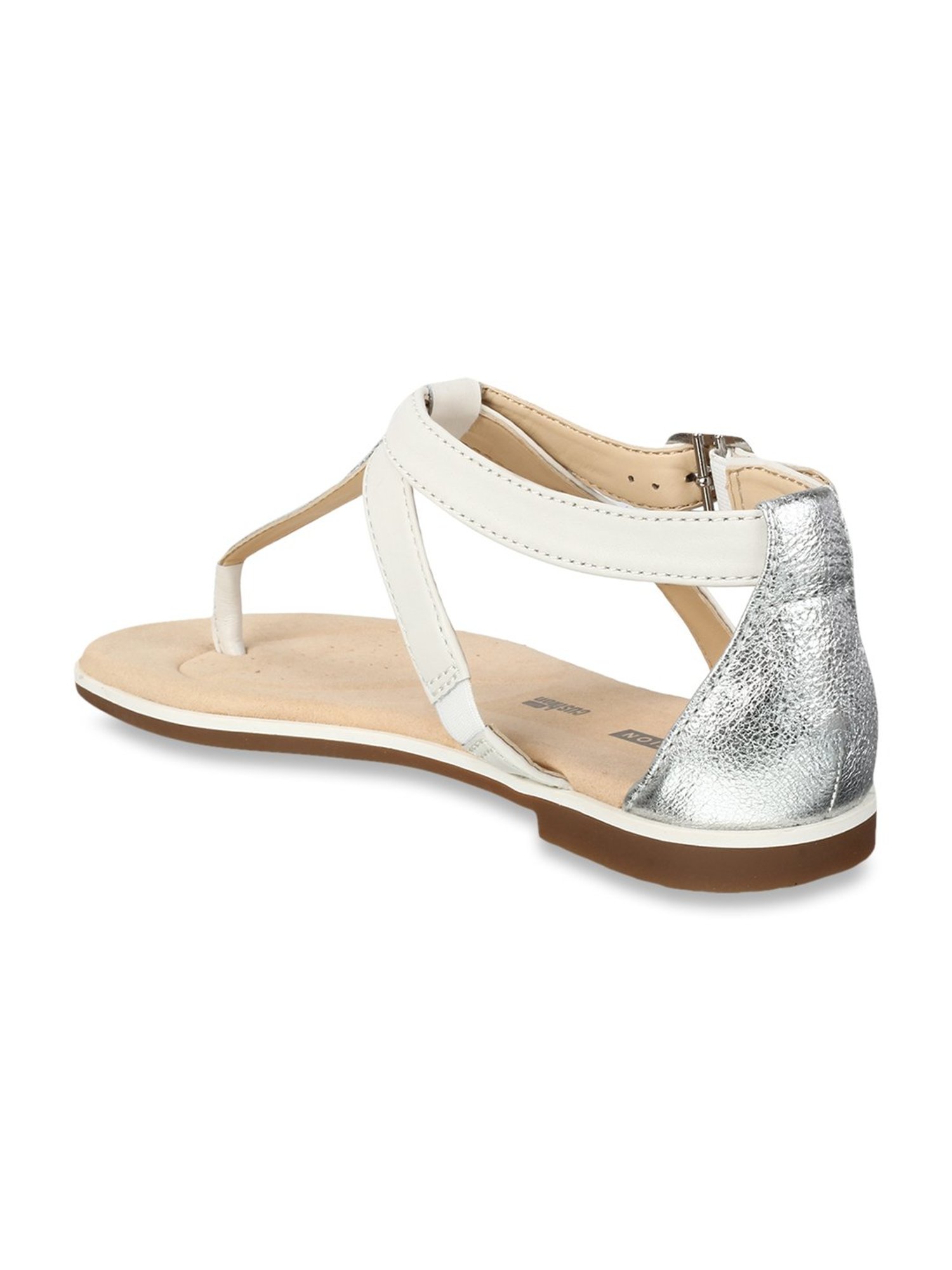 Clarks Women's Leisa Spice Sandal White | Mar-Lou Shoes