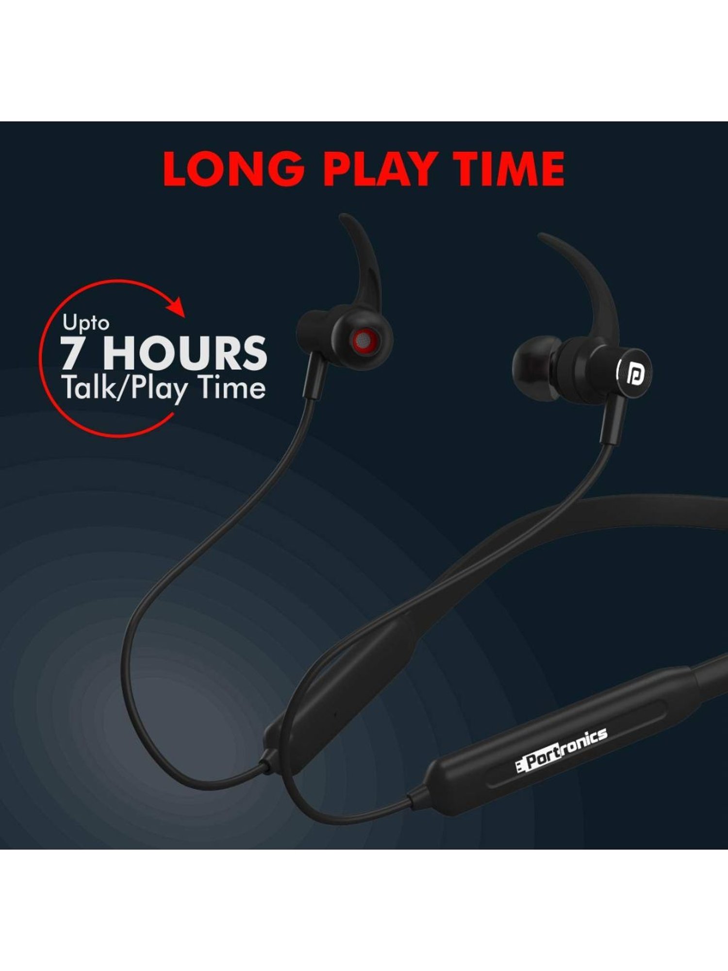 portronics harmonics 216 wireless sports headset