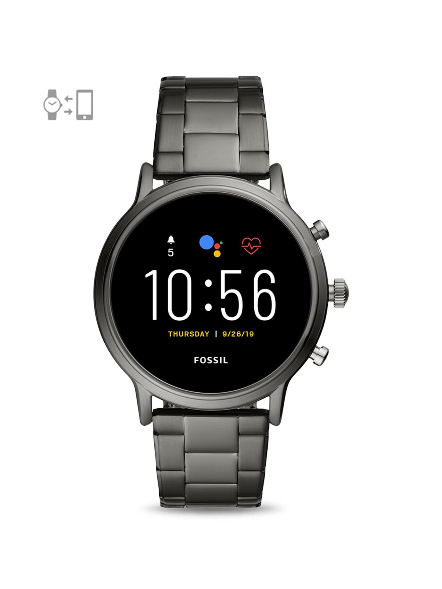 Buy Fossil FTW4024 The Carlyle HR Gen-5 Smartwatch for Men at Best Price @  Tata CLiQ