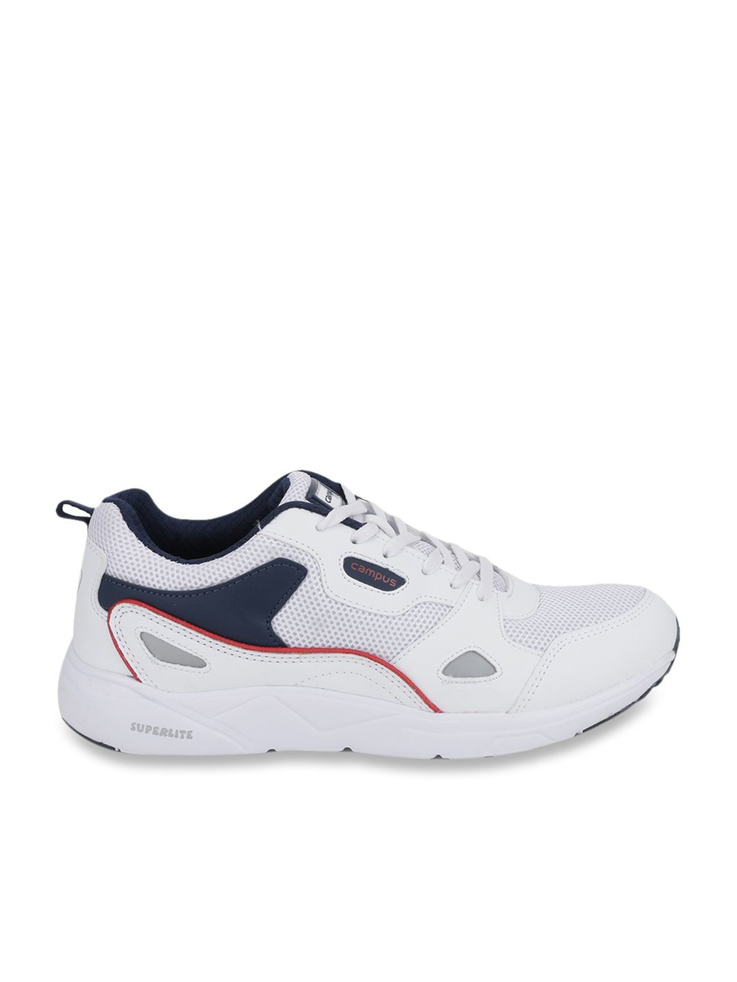 Campus Wisdom Pearl White Running Shoes 