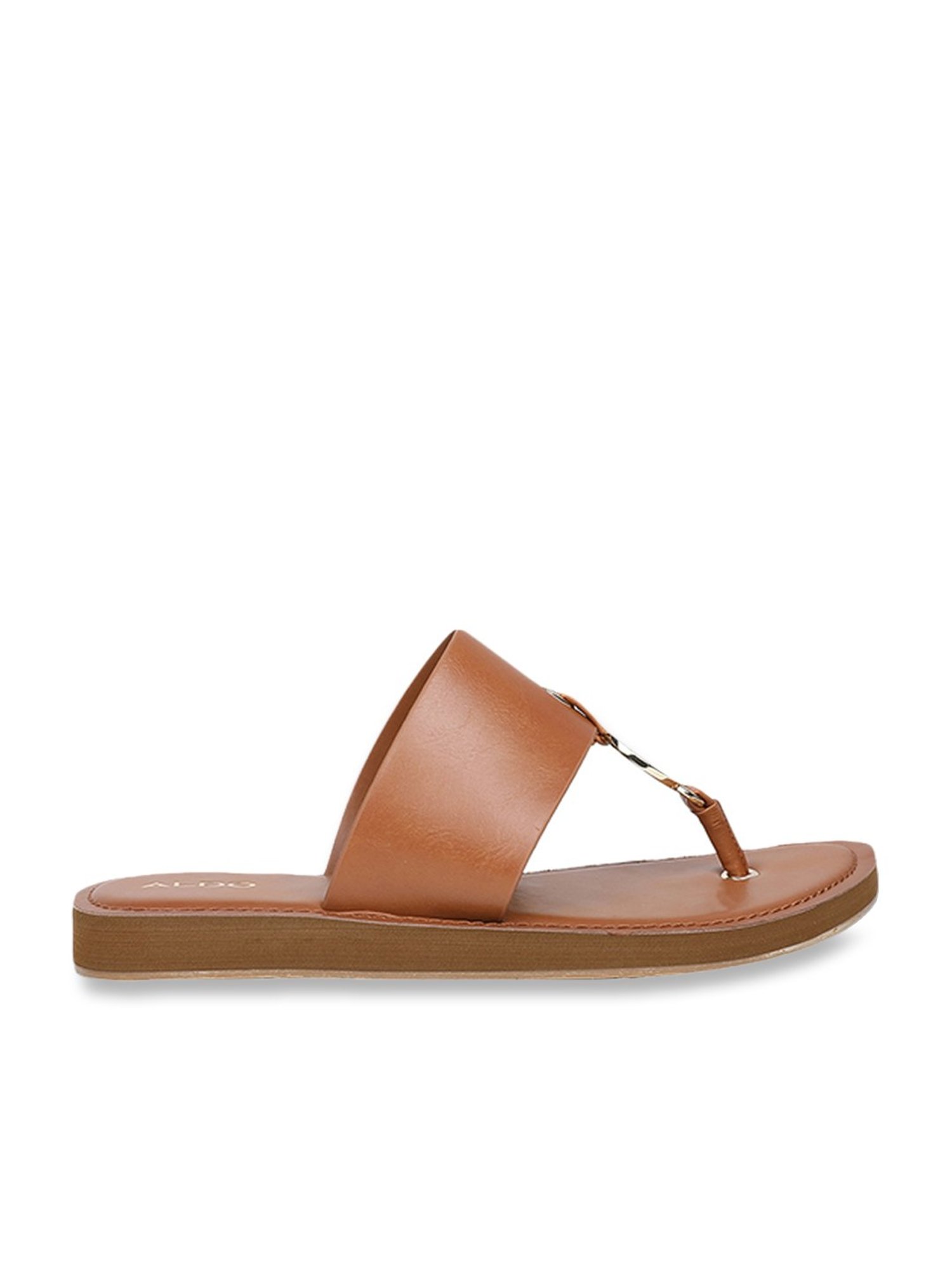 Buy Aldo Yilania Tan T Strap Sandals for Women at Best Price