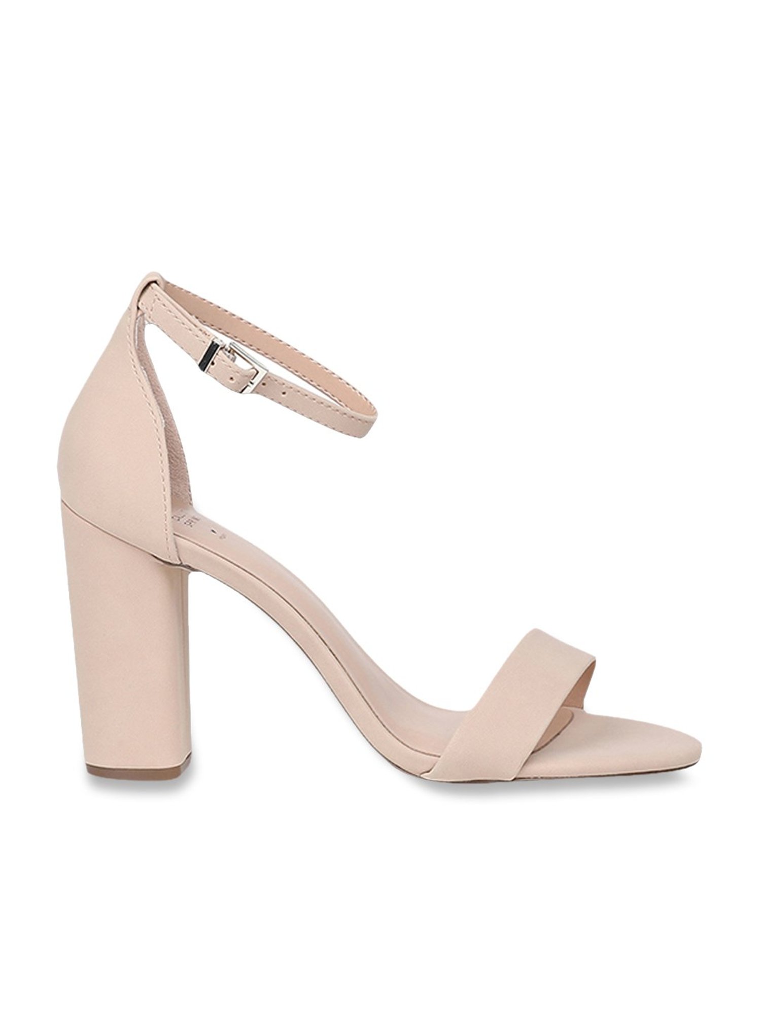 Nude best sale sandals heel