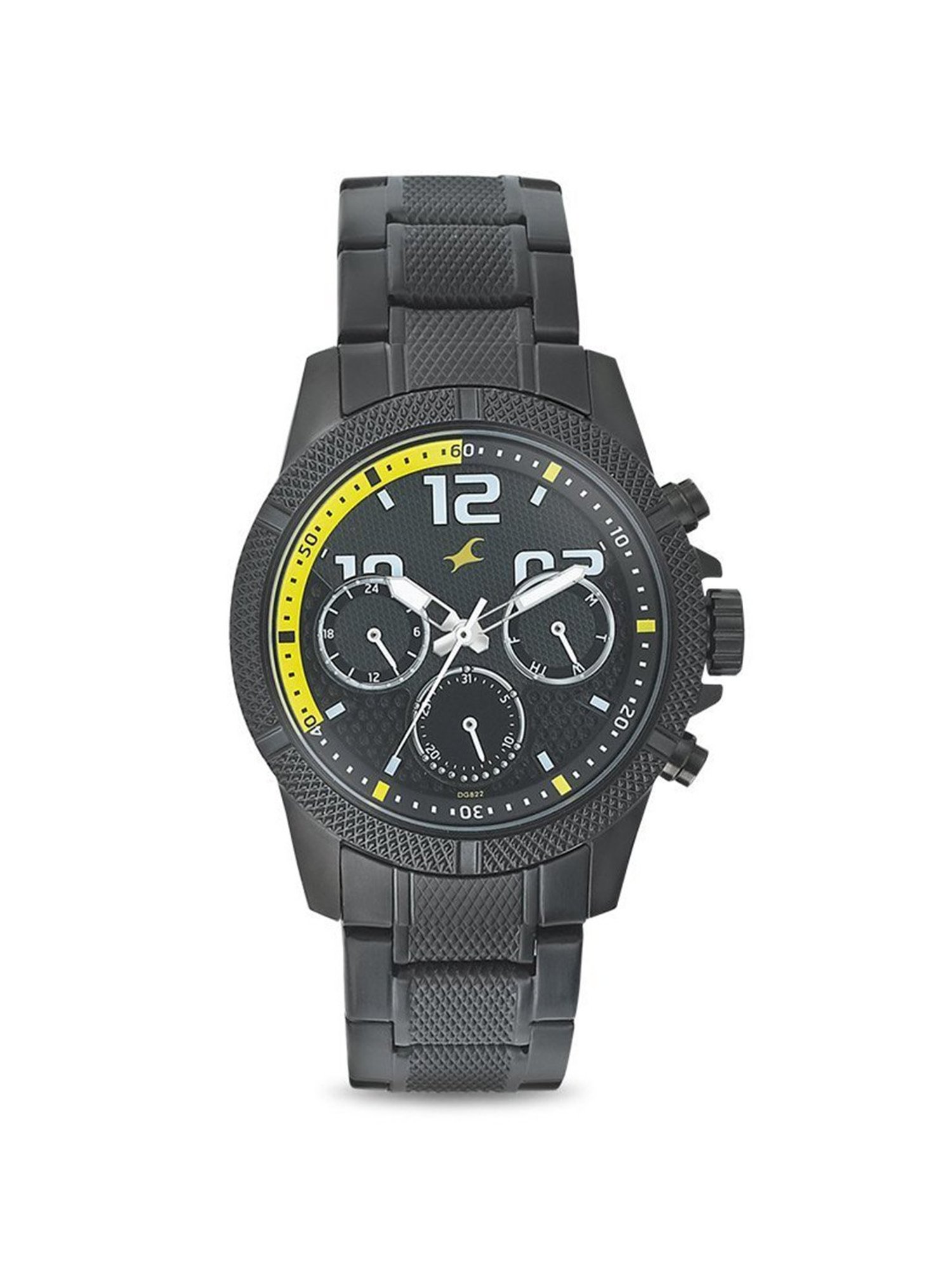 Fastrack black metal online chain watches