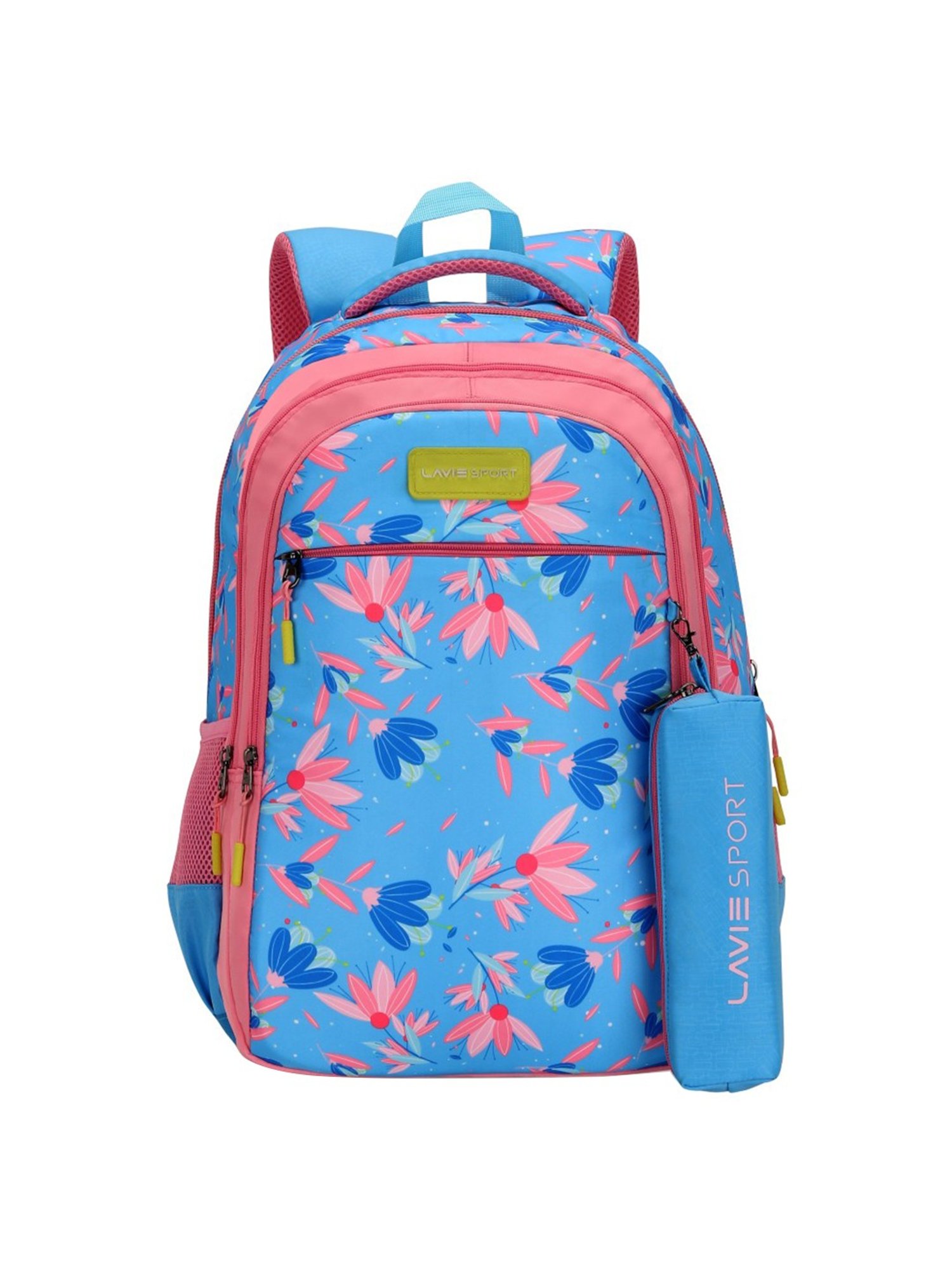 Buy Lavie Sport Tulip Blue Pink Polyester Small Backpack Online