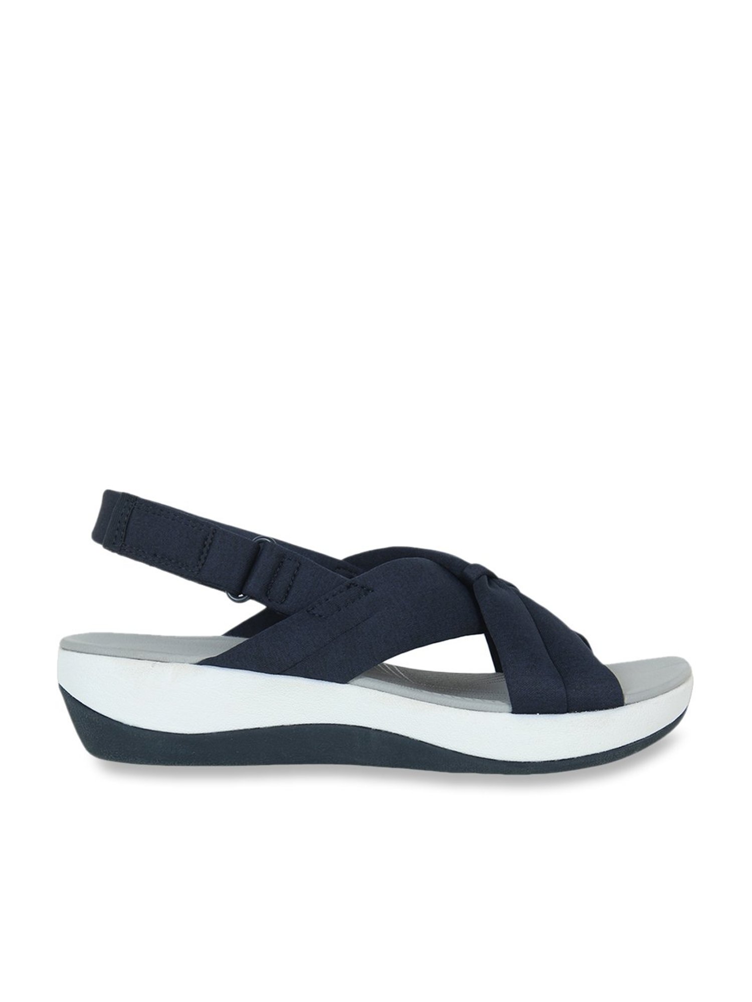 Buy Clarks Arla Belle Navy Back Strap Wedges for Women at Best